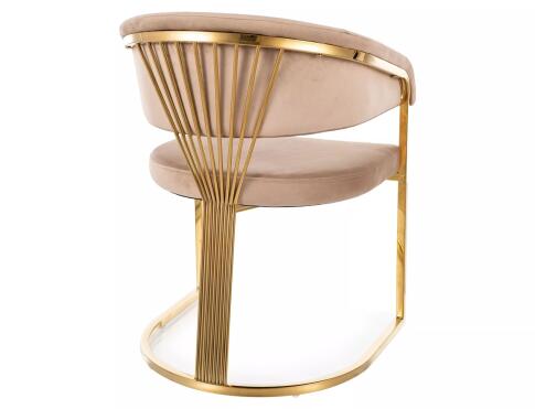Стул SIGNAL CROWN Velvet Bluvel 28 бежевый/золотой