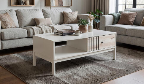 Стол журнальный SIGNAL FROST L5 дуб альпийский/белый 100/50/40