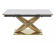 Стол обеденный SIGNAL HERMES II эффект белого мрамора/золотой 160-240/90