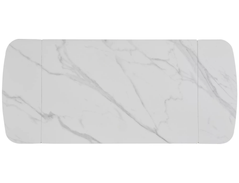 Стол обеденный SIGNAL SENTO белый лак/черный 120-180/80