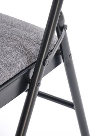 Стул HALMAR K566 черный/серый, складной