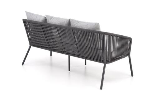 Комплект HALMAR ROCCA (софа + 2 кресла + стол журнальный), темно-серый/светло-серый