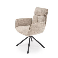 Стул HALMAR K596 бежевый/черный, поворотный
