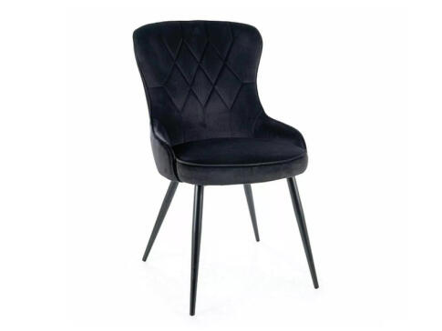 Стул SIGNAL LOTUS Velvet Bluvel 19 черный/черный
