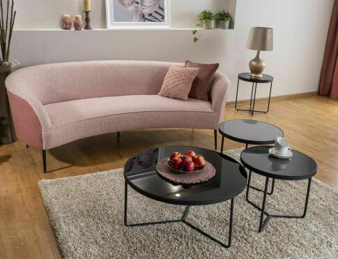 Комплект SIGNAL ARTEMIDA (3 стола журнальных) серый/черный, 80/40, 50/50, 50/45