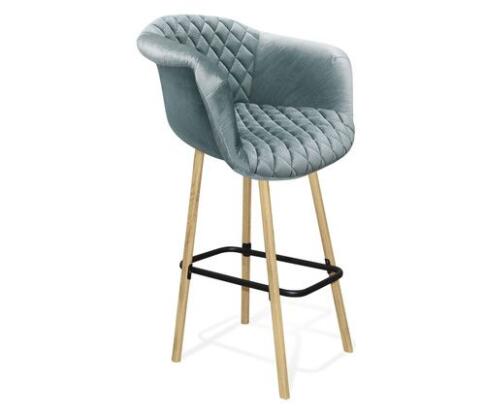 Стул барный Sheffilton SHT-ST31-C2/S94 аквамарин/прозрачный лак/черный