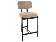 Стул барный SIGNAL MISAKI H-2 t.253 бежевый/черный