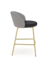 Стул барный HALMAR H113 черный/белый