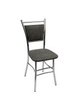 Стул ВВР Мажор серый/хром, рогожка