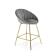 Стул барный HALMAR H112 серый/золотой