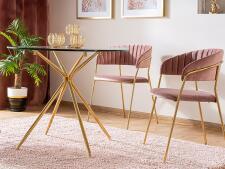 Стол обеденный SIGNAL AZALIA прозрачный/золотой 80