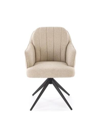 Стул HALMAR K570 бежевый/черный, поворотный