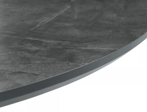 Стол обеденный SIGNAL ANGEL II эффект серого мрамора/черный 120-160/120