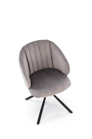 Стул HALMAR K533 серый/черный, поворотный