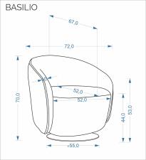 Кресло HALMAR BASILIO коричневый/черный