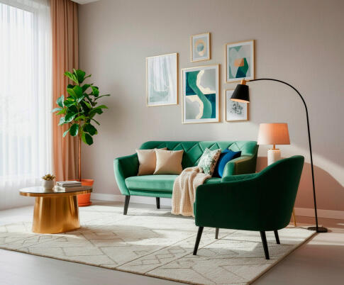 Диван SIGNAL KARO 2 Velvet Bluvel 78 зеленый/венге