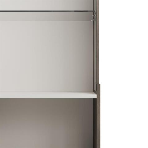 Шкаф-витрина HALMAR RANDOM 2 W-1 кашемир/орех/черный