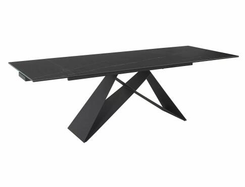 Стол обеденный SIGNAL WESTIN Ceramic Sahara Noir черный/черный мат 160-240/90