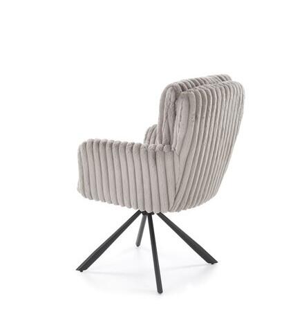 Стул HALMAR K572 серый/черный, поворотный