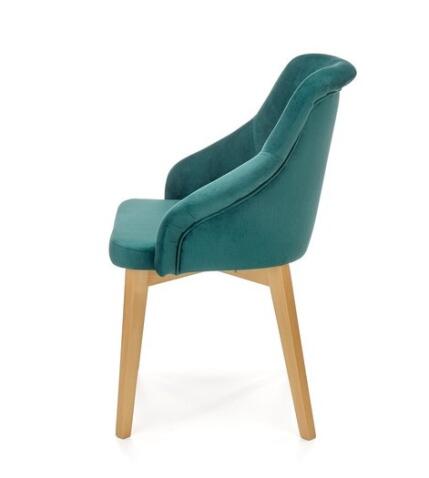 Стул HALMAR TOLEDO 2 Monolith 37 зеленый/дуб медовый