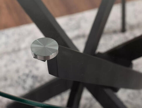 Стол журнальный SIGNAL AGIS A прозрачный/черный, 60/45