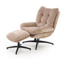 Комплект HALMAR PESTO (кресло+подставка для ног) бежевый
