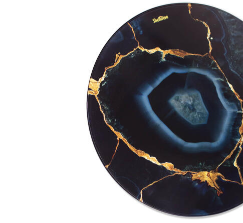 Стол журнальный Sheffilton SHT-CT27 титановый кварц/черный муар