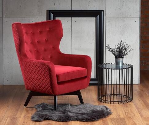 Кресло HALMAR MARVEL бордовый/черный