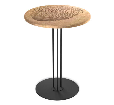 Стол журнальный Sheffilton SHT-CT44-1/H43 тирион/черный муар