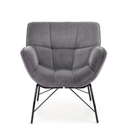 Кресло HALMAR BELTON серый/черный