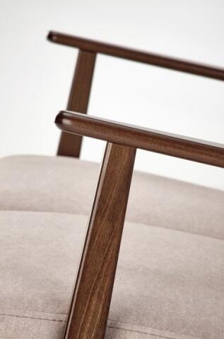 Диван HALMAR MILANO 2S tap. Castel 15 бежевый/орех