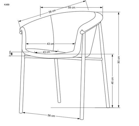 Стул HALMAR K489 серый