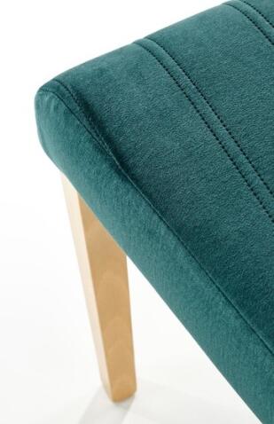 Стул HALMAR DIEGO 3 Monolith 37 зеленый/дуб медовый