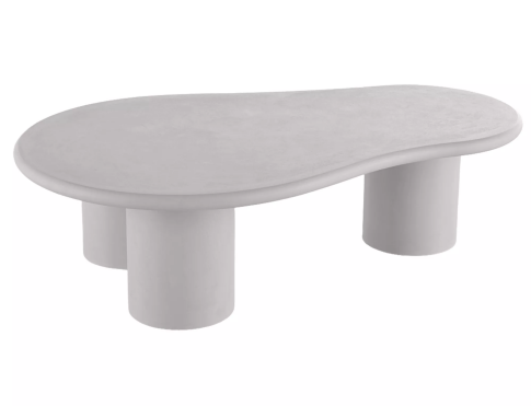Стол журнальный SIGNAL SELENA светло-серый 130/80/35