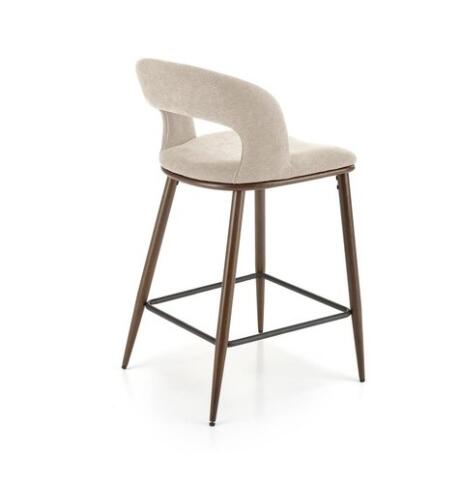 Стул барный HALMAR H114 бежевый/ореховый