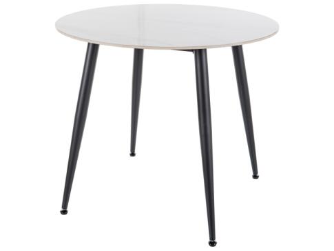 Стол обеденный SIGNAL RION белый лак/черный 90