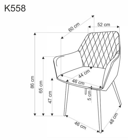 Стул HALMAR K558 зеленый/черный