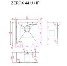 Мойка ZORG ZEROX 44 U / IF ZURINOX PVD GUNBLACK