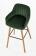 Стул барный HALMAR H93 темно-зеленый/орех