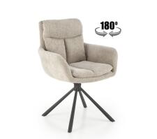 Стул HALMAR K495 бежевый/черный, поворотный