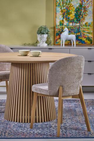 Стол обеденный HALMAR FARGO натуральный/натуральный 120-210/120