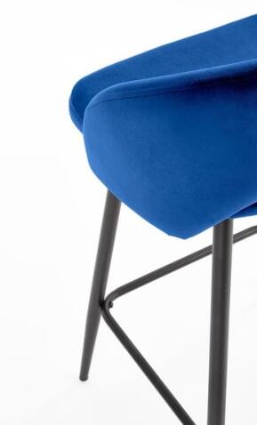 Стул барный HALMAR H96 темно-синий/черный