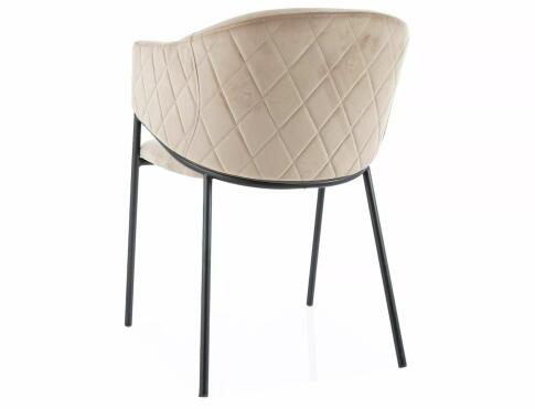 Стул SIGNAL BONO Velvet Bluvel 28 бежевый/черный