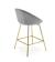Стул барный HALMAR H112 серый/золотой