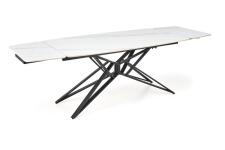 Стол обеденный HALMAR ALFREDO белый мрамор/черный 160-240/91