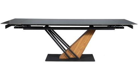 Стол обеденный SIGNAL GENESIS черный/ясень 180-240/90
