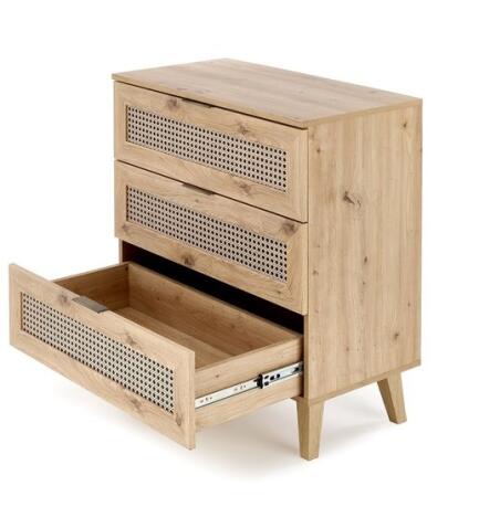 Комод HALMAR BORNEO KM-2 дуб артизан/черный