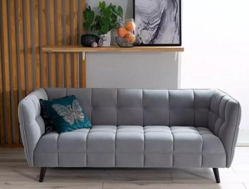 Диван SIGNAL CASTELLO 3 Velvet Bluvel 14 серый/венге