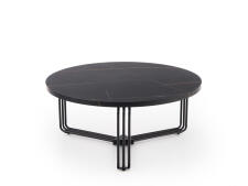 Стол журнальный HALMAR ANTICA черный мрамор/черный, 80/36