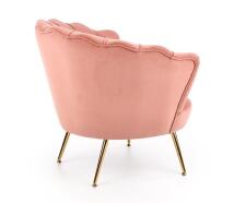 Кресло HALMAR AMORINITO светло-розовый/золотой